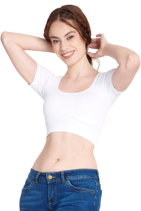 PLAYERA CROP TOP RIB