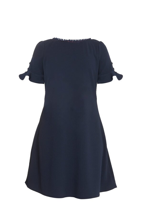 VESTIDO CROCHET EN ESCOTE azul - Imagen 2