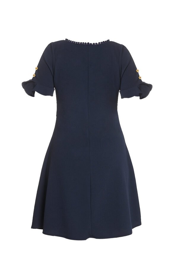 VESTIDO CROCHET EN ESCOTE azul
