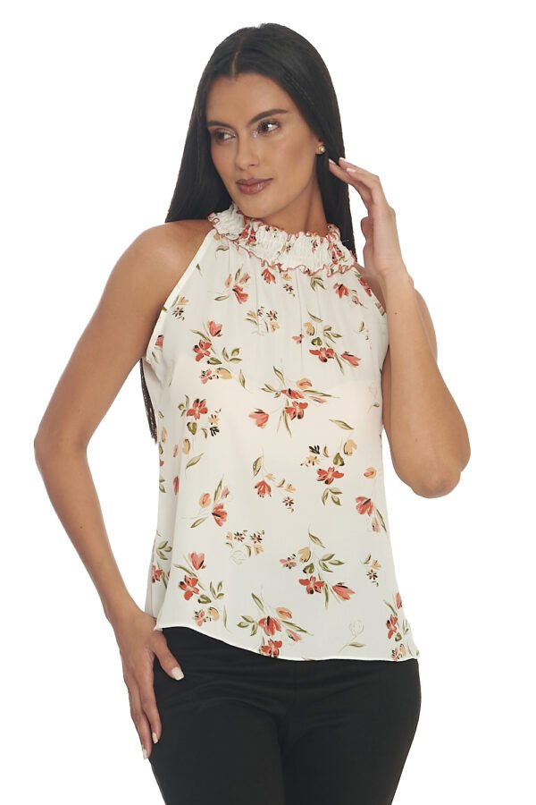 BLUSA HALTER CUELLO SMOCK