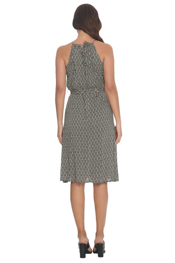 VESTIDO HALTER CINTA DE AMARRE negro - Imagen 2