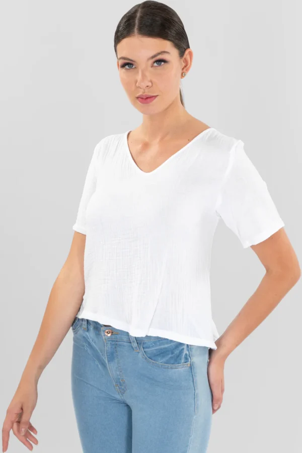 Blusa con amarre en la espalda