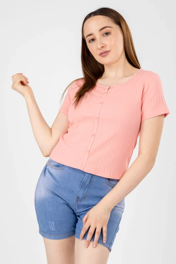 Playera lisa manga corta