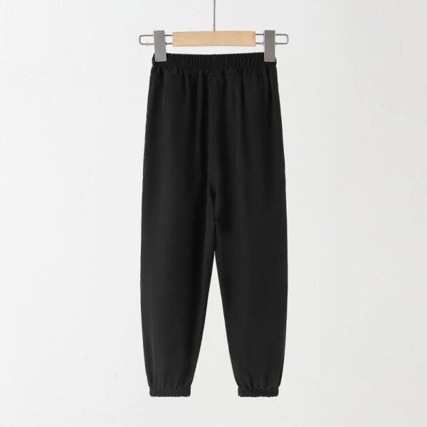 Pantalones de patrón de letra de color sólido para niño - Imagen 2