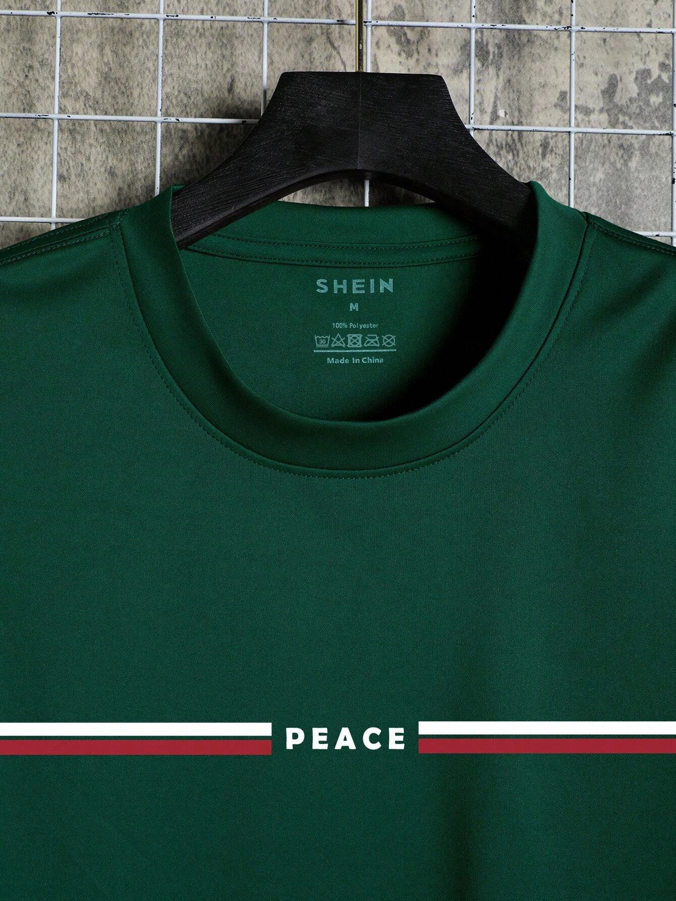 Camiseta con estampado de letra verde - Imagen 3