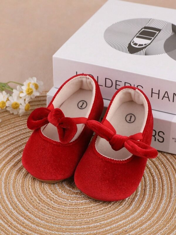 Bebé Zapatos mary jane con lazo fondo suave - Imagen 3