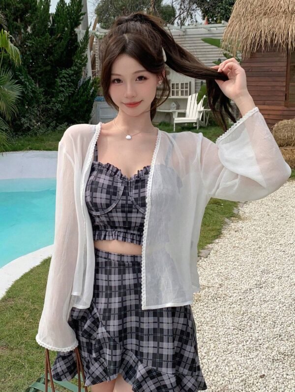 Kimono Sólido Con Frente Abierto