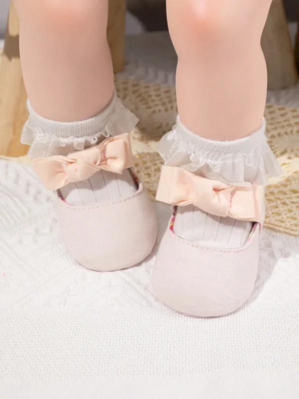 Lindos Zapatos Planos Impresos Con Moño De Mariposa Para Bebé Y Niño Pequeño - Imagen 3