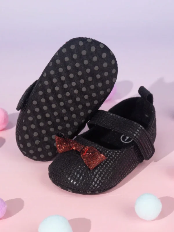 Zapatillas De Bebé Con Lazo Brillante Estilo Fiesta Lindo - Imagen 3