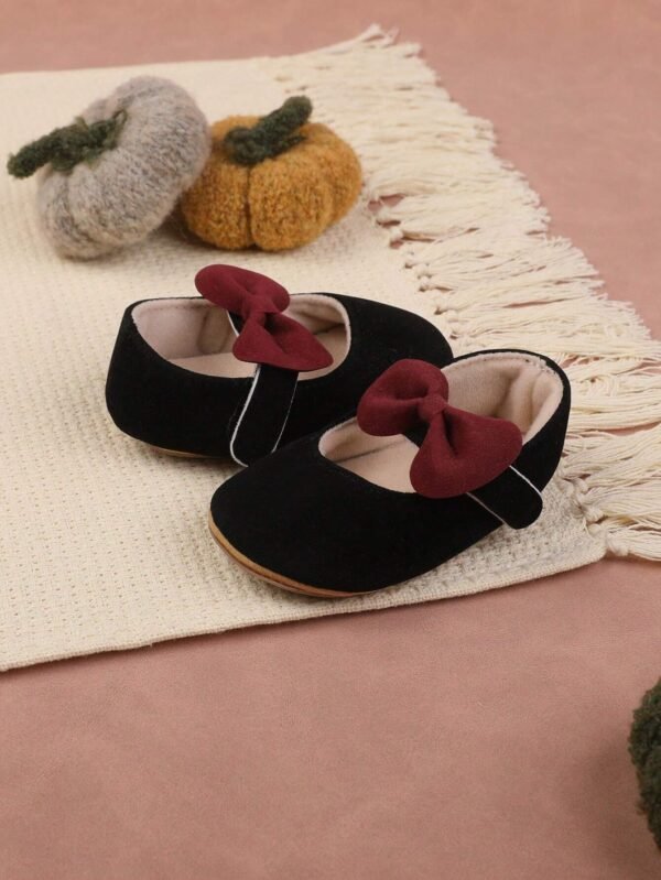 Zapatos Planos De Princesa En Tela De Terciopelo Para Niña - Imagen 3