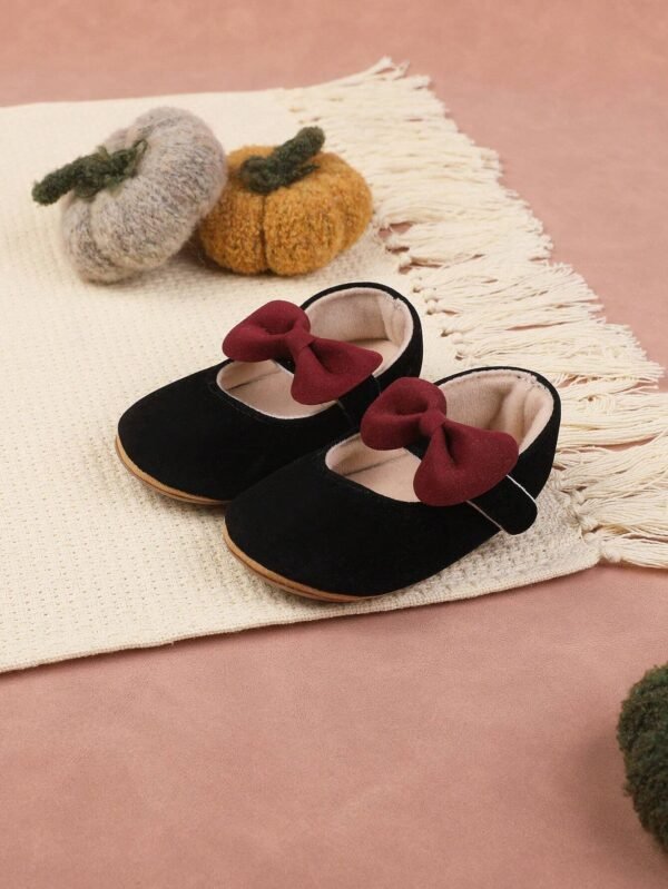 Zapatos Planos De Princesa En Tela De Terciopelo Para Niña