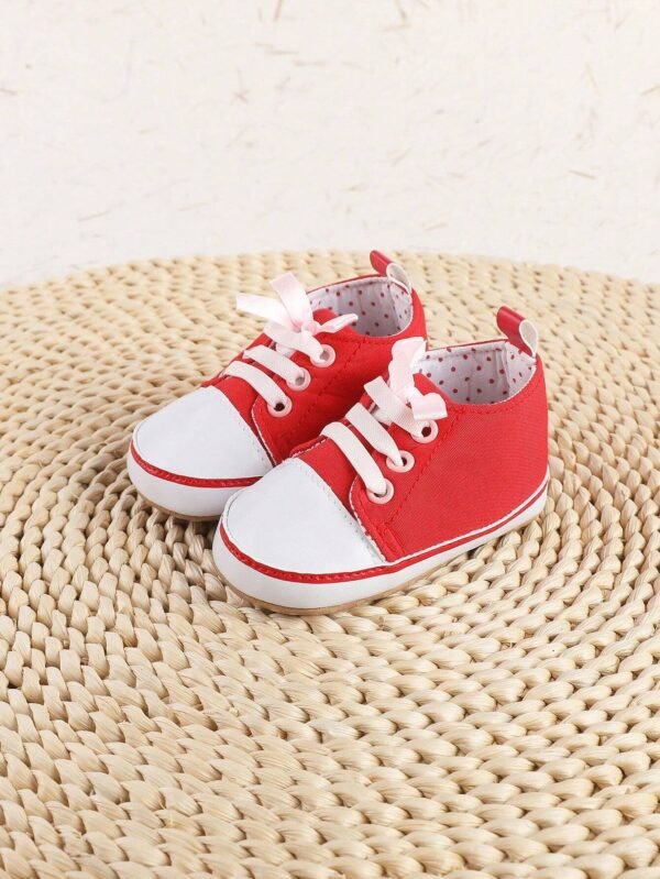 Zapatillas De Lona Deslizantes Para Niñas Con Diseño Banda Elásticas