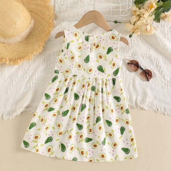 Vestido sin mangas con estampado floral para niña pequeña - Imagen 2