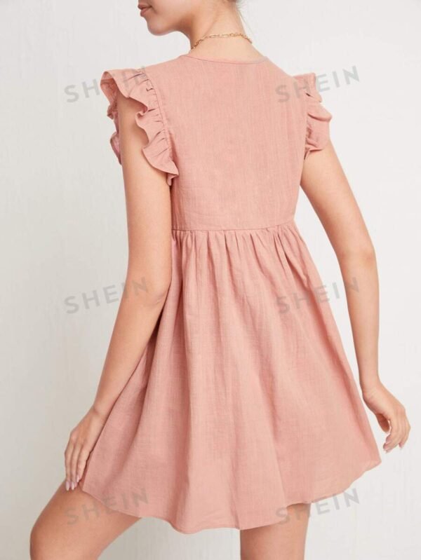 Vestido smock ribete con fruncido - Imagen 2