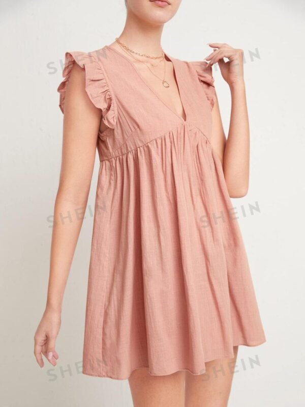 Vestido smock ribete con fruncido - Imagen 3