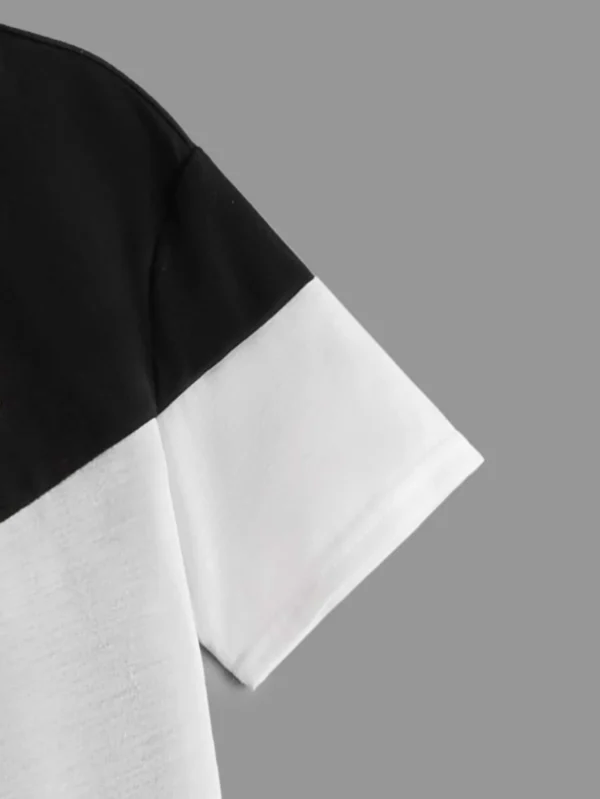 Camiseta de color combinado cornamentas con estampado - Imagen 4