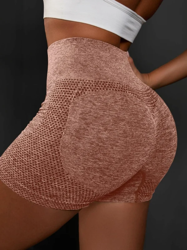Shorts deportivos de space dye de cintura ancha