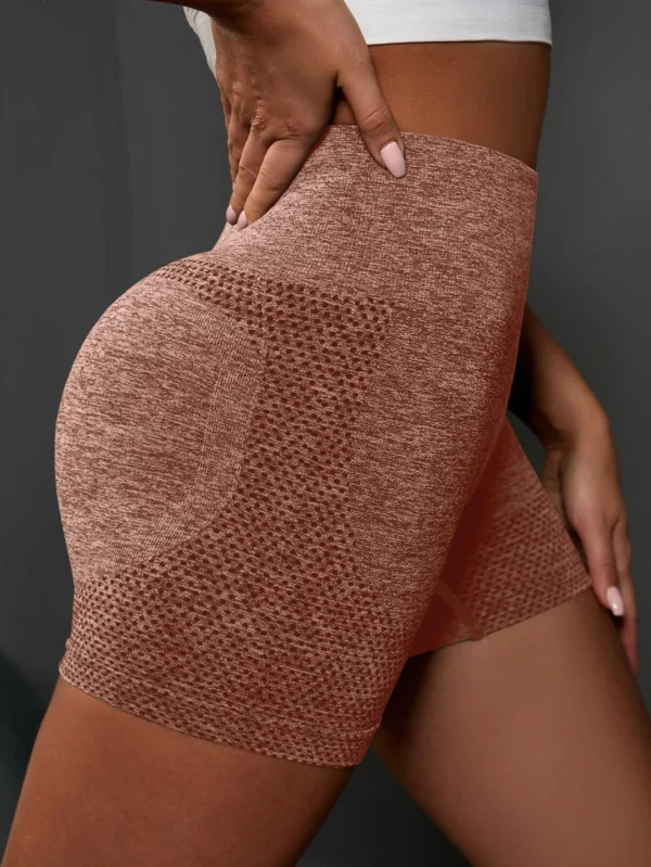 Shorts deportivos de space dye de cintura ancha - Imagen 3
