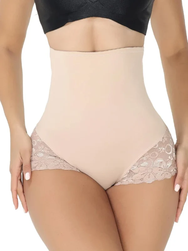 Shorts de fajas con encaje floral