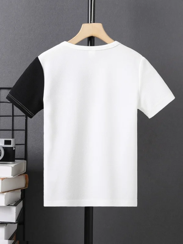 Camiseta Para Niño En Edad Adolescente Con Bloque De Color - Imagen 2