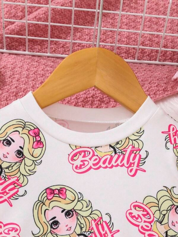 Sudadera con estampado de letra y figura - Imagen 3