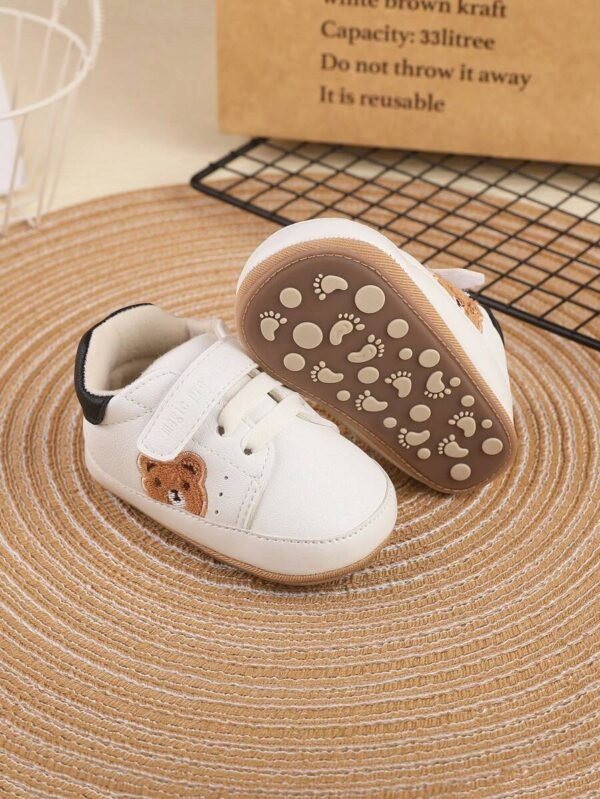 1 Par De Zapatillas De Deporte De Pu Con Diseño De Oso De Dibujos Animados Para Niño O Niña - Imagen 2