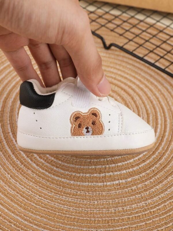 1 Par De Zapatillas De Deporte De Pu Con Diseño De Oso De Dibujos Animados Para Niño O Niña - Imagen 3