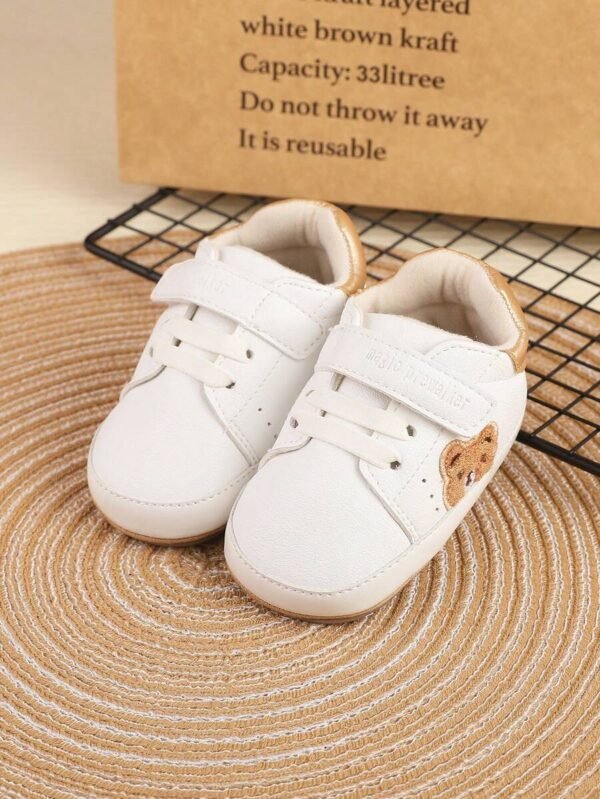 1 Par De Zapatillas De Deporte De Pu Con Diseño De Oso De Dibujos Animados Para Niño O Niña - Imagen 3