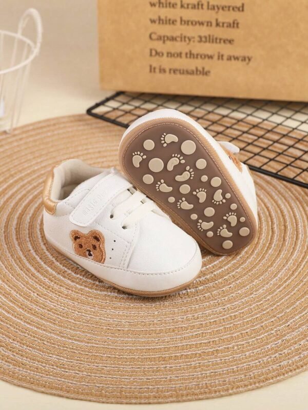 1 Par De Zapatillas De Deporte De Pu Con Diseño De Oso De Dibujos Animados Para Niño O Niña - Imagen 2