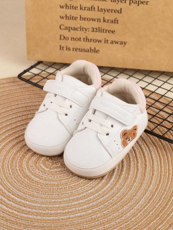 1 Par De Zapatillas De Deporte De Pu Con Diseño De Oso De Dibujos Animados Para Niño O Niña - Imagen 3