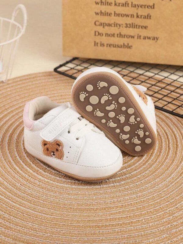 1 Par De Zapatillas De Deporte De Pu Con Diseño De Oso De Dibujos Animados Para Niño O Niña - Imagen 2