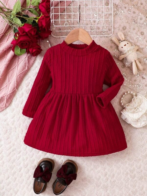 Bebé Chicas Vestido jacquard tejido manga larga