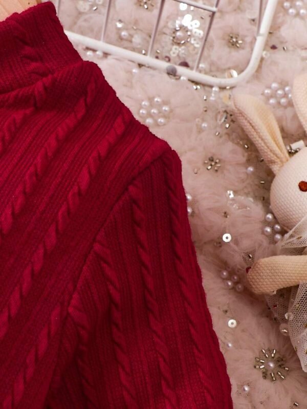 Bebé Chicas Vestido jacquard tejido manga larga - Imagen 3