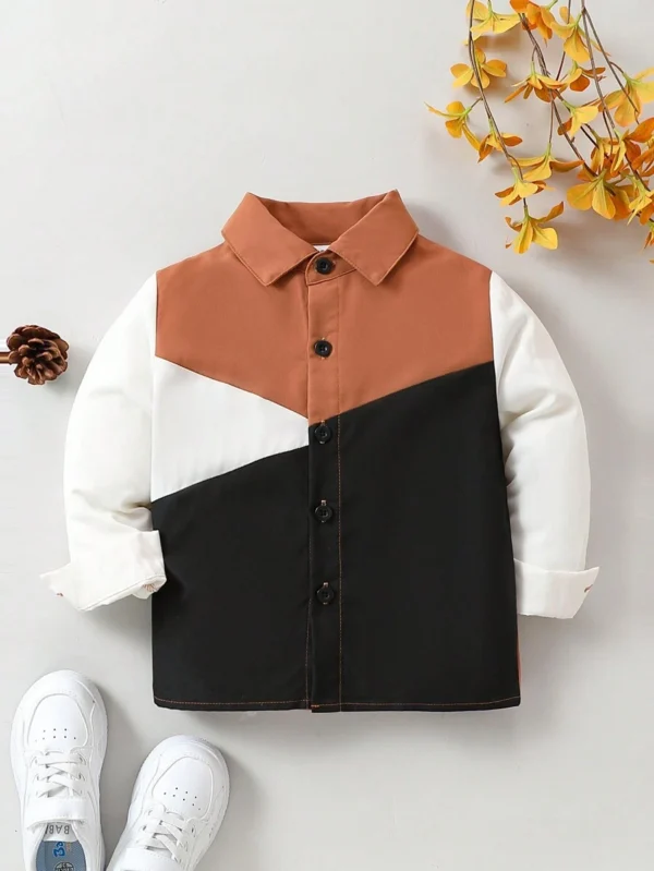 Camisa De Abrigo Gruesa Y Cálida Para Niño Pequeño