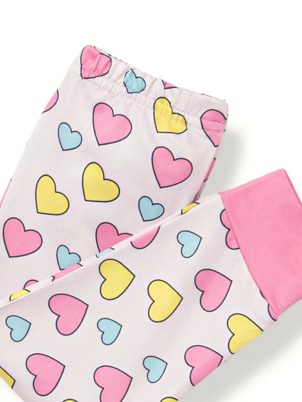 Conjunto De Pijama Con Pantalones Y Top De Manga Larga Con Estampado De Gato De Dibujos Animados Para Bebé Niña - Imagen 3