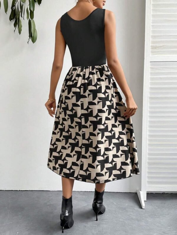 Vestido Sin Mangas Estampado Patchwork - Imagen 2