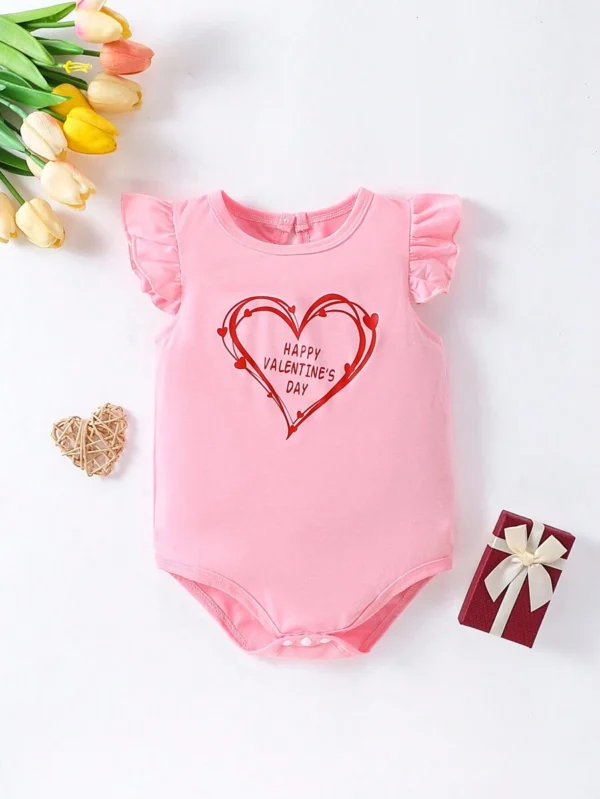 Impreso Con Corazones Cómodo Para Bebé Niña