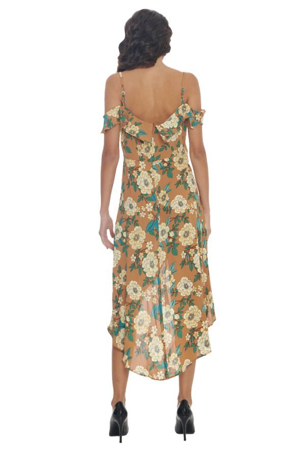 VESTIDO ASIMÉTRICO FLORAL DE TIRANTES - Imagen 2