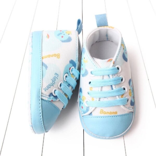 Zapatos de cordones con estampado de dibujos animados para bebés - Imagen 3