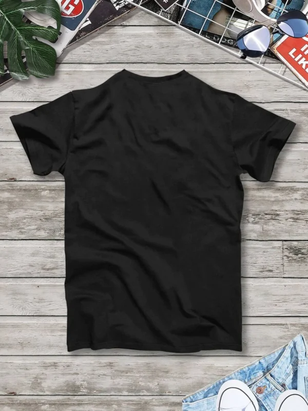 Camiseta panel en contraste con estampado de letra - Imagen 2