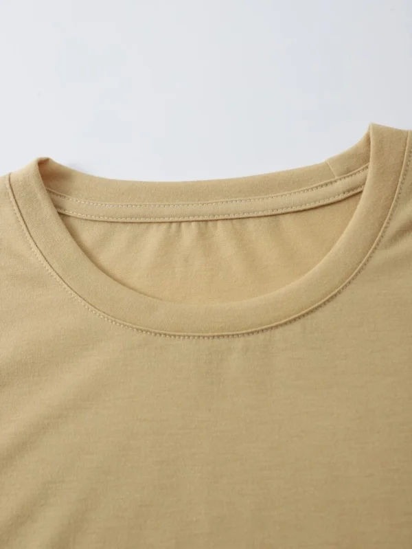 Camiseta con estampado de letra panel en contraste - Imagen 3