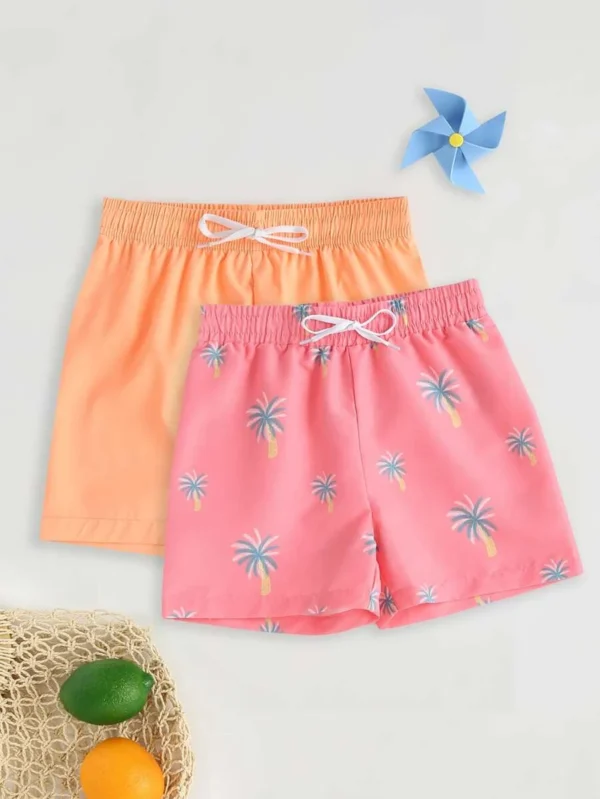 Bañador Con Cordón Con Estampado Tropical