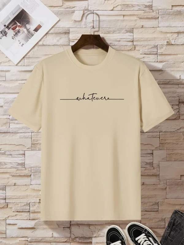 Hombres Camiseta con estampado de letra