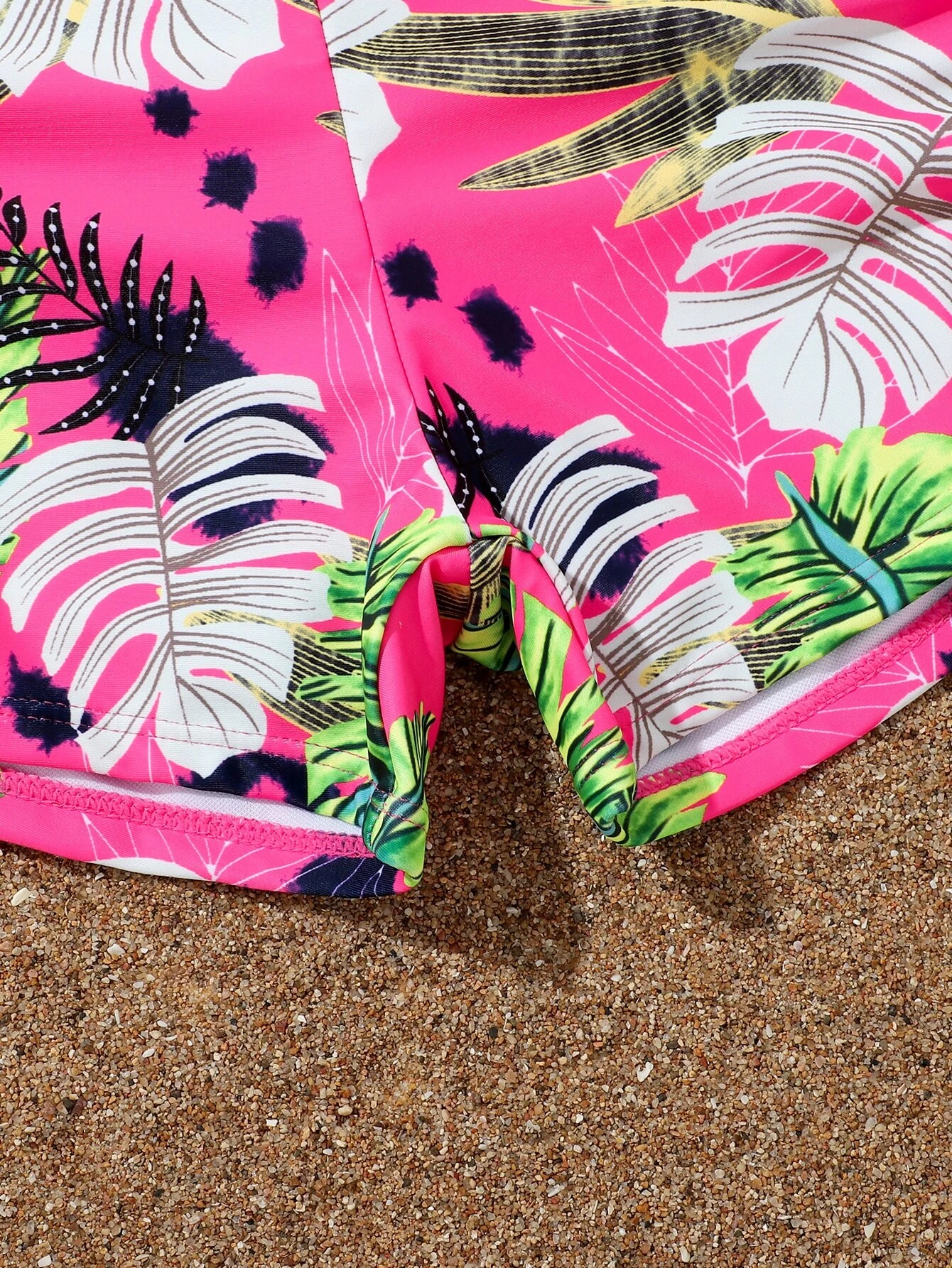 Traje De Baño De Bikini Preadolescentes Con Estampado Tropical - Imagen 2