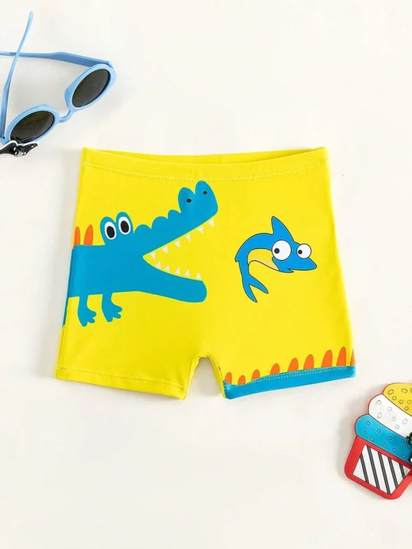 Bañador Con Gráficos De Caricatura Para Niño