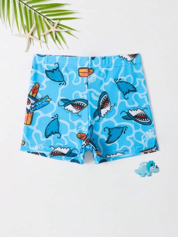 Bañador De Natación Con Estampado De Tiburón Para Chico Joven
