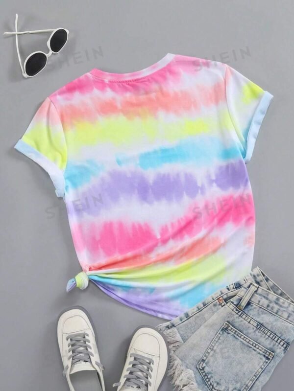 Camiseta de tie dye de cuello redondo - Imagen 2
