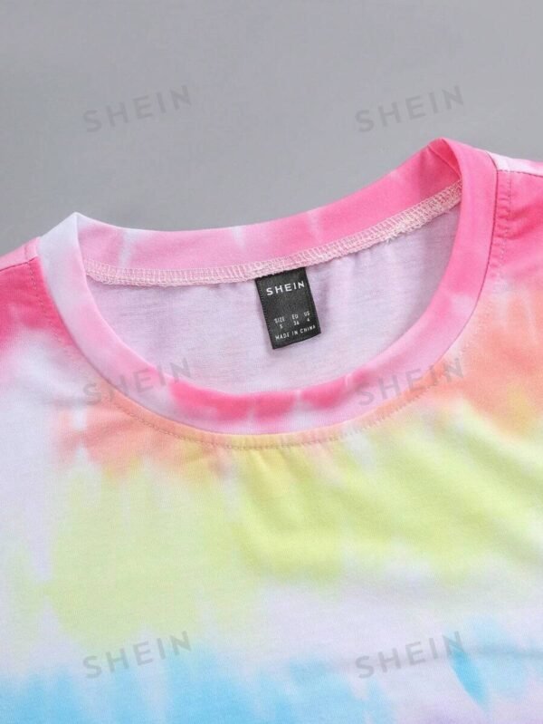 Camiseta de tie dye de cuello redondo - Imagen 3