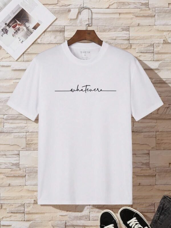 Hombres Camiseta con estampado de letra