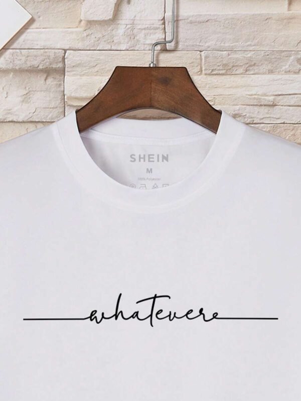 Hombres Camiseta con estampado de letra - Imagen 3